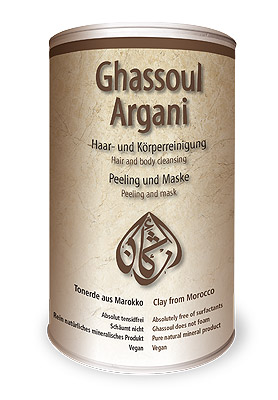 Hair and body cleaning - Peeling and mask - ghassoul-argani